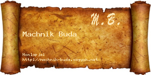 Machnik Buda névjegykártya